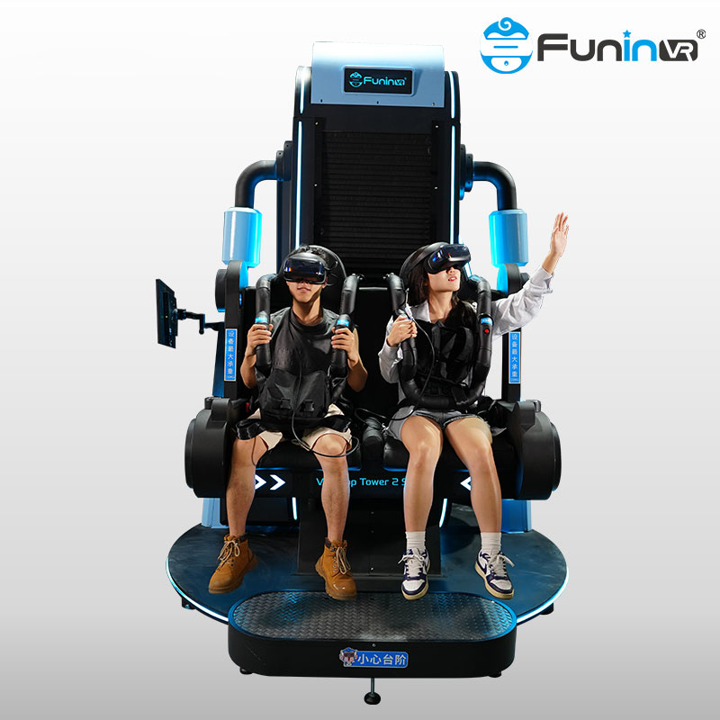 Virtual Reality Flight Simulator Double Seats VR Drop Tower Game Machine